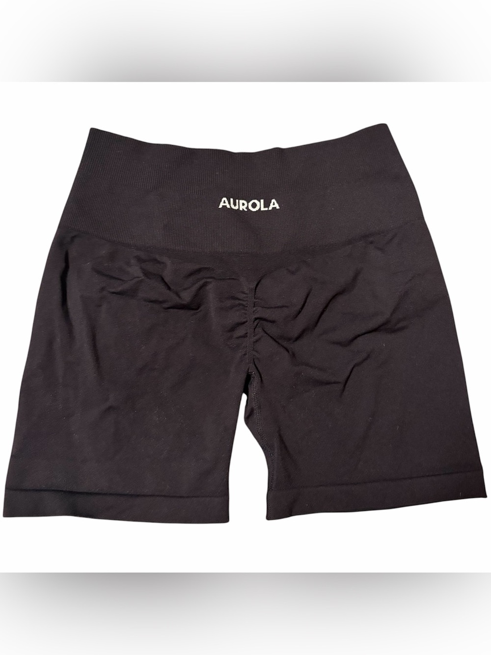 Aurola Black High Waist Bike Shorts 4”, Small, From Amazon